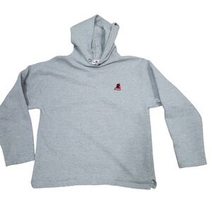 Vintage 80/90s Riddell Hoodie‎  Gray Logo Sweatshirt Made USA Sz M Embroidered